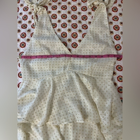 NWT Hello Molly / Dress Forum Polka Dot Ruffle Ivory Dress Size Medium - Picture 6 of 9